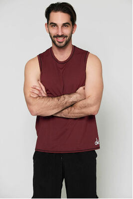 Lines Tank - Burgundy