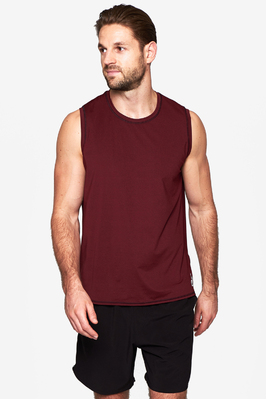 Lines Tank - Burgundy