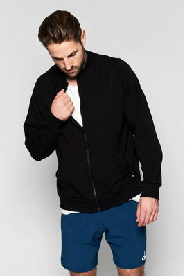 Bomber Jacket - Black French Terry